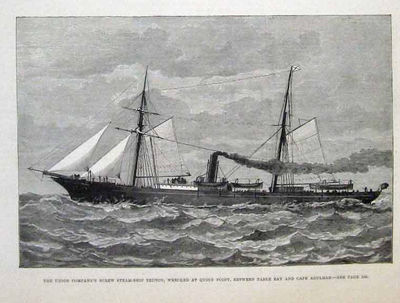 Sinking of SS Teuron The Illustrated London News 10th September 1881