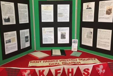 A typical exhibiton display from Deal & District Branch of KFHS