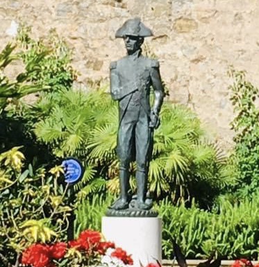 Statue of Admiral, Lord Nelson 

at the Trafalgar Cemetery Gibraltar