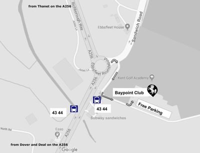 How to find the AGM venue: Baypoint Ramsgate Road Sandwich CT13 9QL