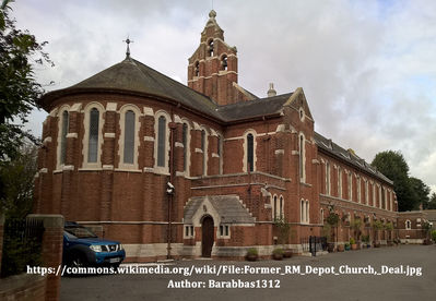 https://commons.wikimedia.org/wiki/File:Former_RM_Depot_Church,_Deal.jpg
Author: Barabbas 1312