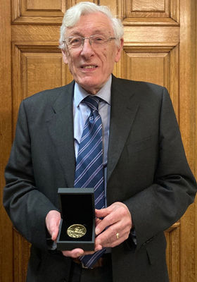 Dr David Shaw [member of KFHS] and a past President of the The Bibliographical Society was presented with the Society's gold medal, in recognition of his distinguished services to bibliography, including the Cathedral Libraries Catalogue and his many publications on French and English printing.
