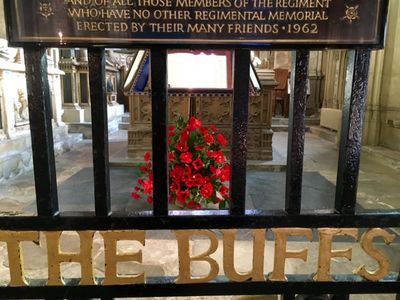 The Buffs Memorial gate to St Michael the Warriors Chapel in Canterbury Cathedral