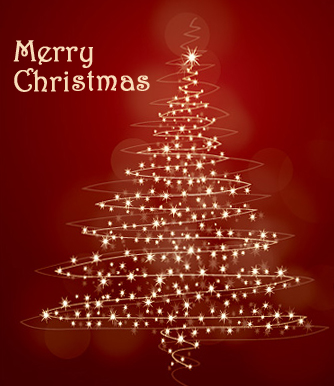Merry Christmas tree lights