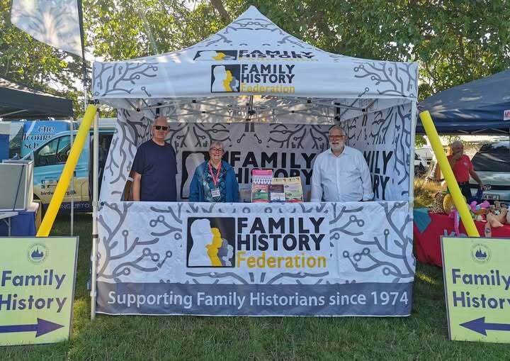 Kent FHS helping on the Family History stall August Bank holiday weekend 30/31 August 2026