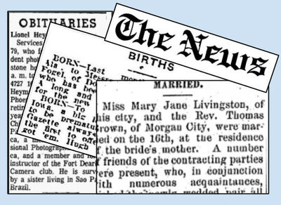 Newspaper announcements (image: SusaG)